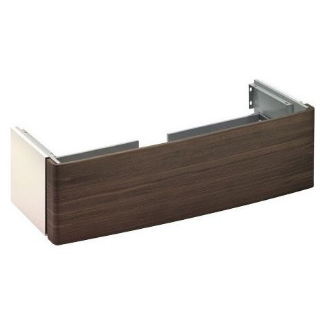 Meuble sous-vasque ELEGANCE 1300 x 360 x 508 mm blanc brillant / placage Ebano KEUCO
