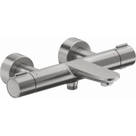 Mitigeur bain douche thermostatique DURAVIT Wave inox brossé