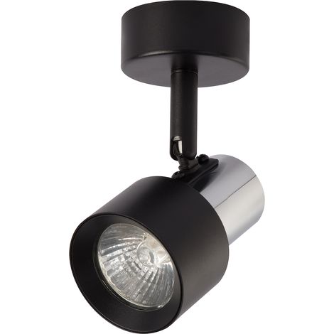 Lámpara de pared Spot Cino negra y plateada 1xGU10 (1/5)