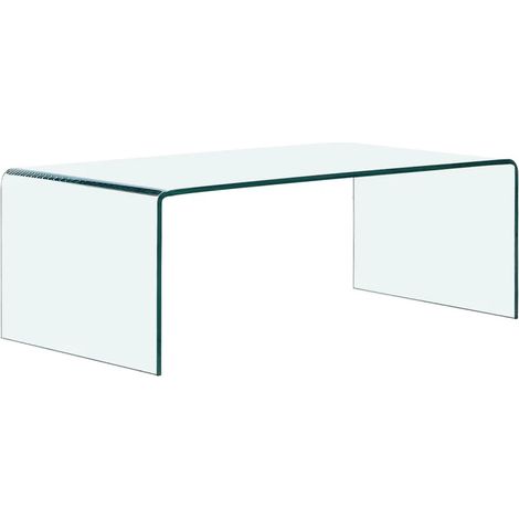 Table basse rectangulaire L. 110 cm en verre trempé - ICE (1/5)