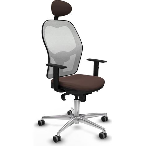 Sedia da Ufficio Piqueras y Crespo 1D086G1 Bianco Marrone scuro (1/5)