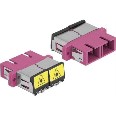DELOCK COUPLEUR LWL SC DUPLEX FEMELLE VERS SC DUPLEX FEMELLE MULTIMODE VIOLET 86896