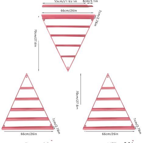 Organisateur de Vernis à Ongles, Design à 5 Niveaux, Monté au Mur (1/2)