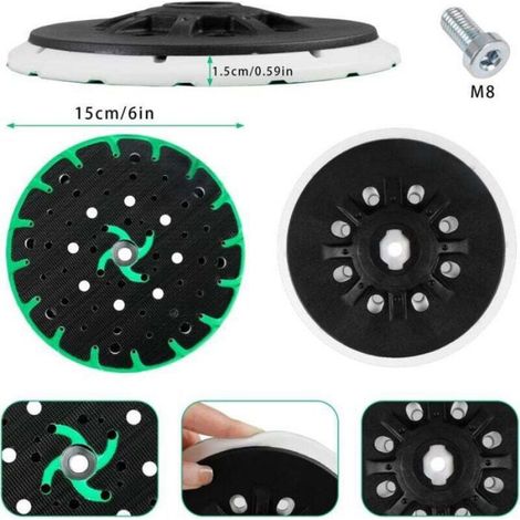 Plateau de ponage 150 mm - LUSKYKA - Diamètre 150 mm - Compatible Festool Rotex ETS 150/3 EQ (1/4)