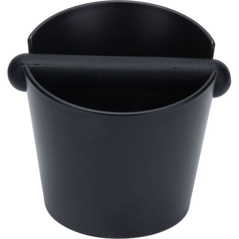 Boîte à marc de café compacte noire avec raccord biseauté et barre d'éjection - Récipient à déchets pour café moulu (1/5)