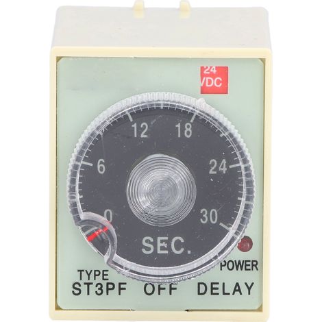 Relais temporisé 30 s ST3PF, temporisateur de coupure automatique, entrée 200-220 V, sortie 24 V. (1/5)