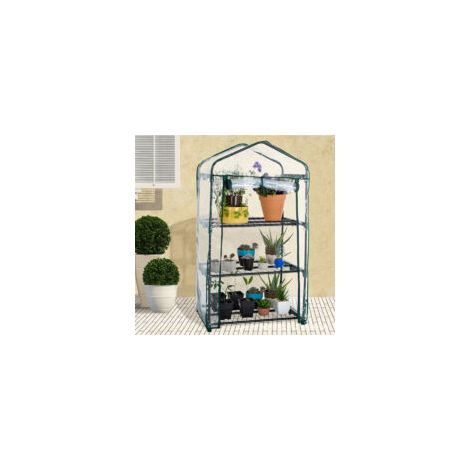 Housse de serre à 3 étages en PVC - Housse de rechange pour mini serre de jardin pour intérieur ou extérieur (support en fer non inclus) (1/5)