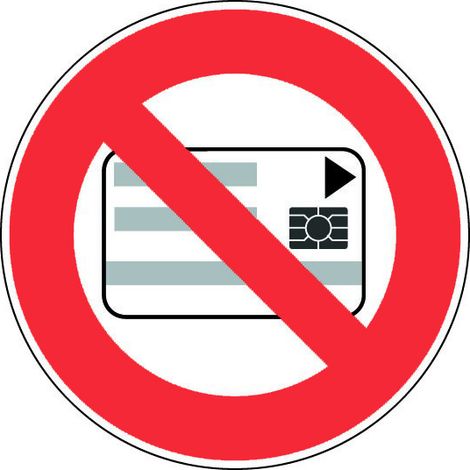 Panneau Carte magnétique interdite - Rigide Ø80mm - 4021096
