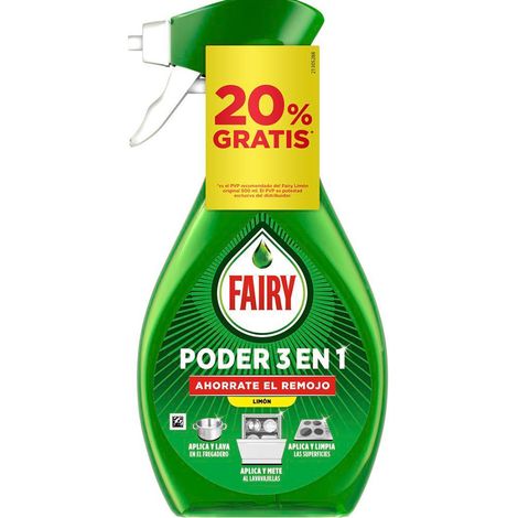 3-in-1 Wasserloses Geschirrspülspray mit Zitronenduft (500 ml)