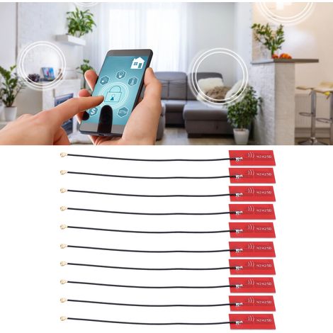 NZ-2.4G/5.8G-PCB-004 Antenne PCB intégrée 2.4G/5.8G/5G, PCB rouge double bande, module Wi-Fi et Bluetooth, antenne Airgain, connecteur IPEX, antenne intégrée. (1/5)