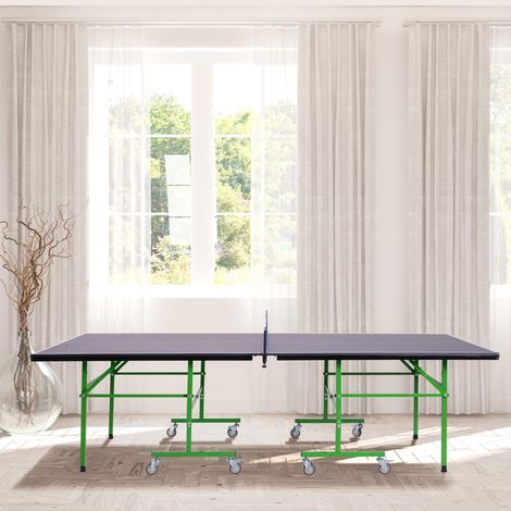 Tavolo da Ping Pong Pieghevole Interno con 8 Ruote 152.5 × 274 × 76cm (1/5)