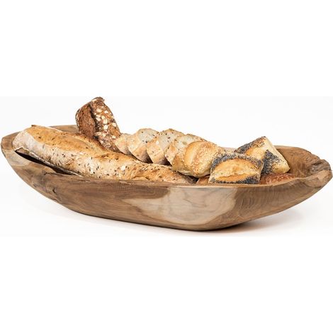BRUT - Plat en Teck Naturel - Ustensile de cuisine durable et élégant - XL