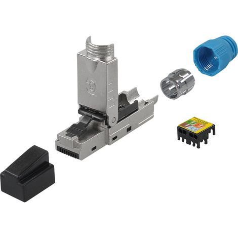 Werkzeugloser Kat.8 stp-Stecker, werkzeuglose Montage, geschirmt, unterstützt Bandbreiten von 2000 mhz bei Kanallängen bis zu 30m (1/3)