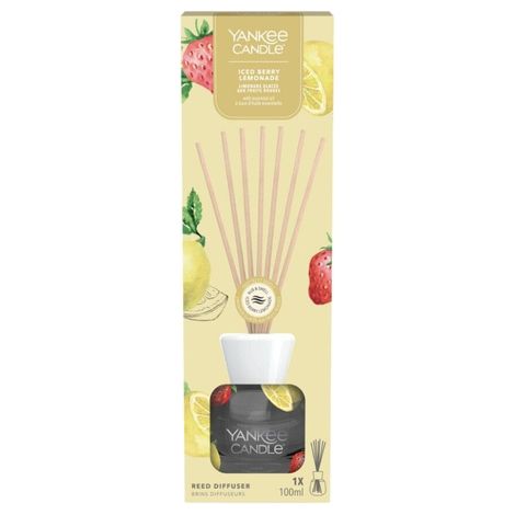 Diffusore di fragranze Yankee Candle con bastoncini profumati al gusto di limonata ai frutti di bosco ghiacciati, 100 ml. (1/4)