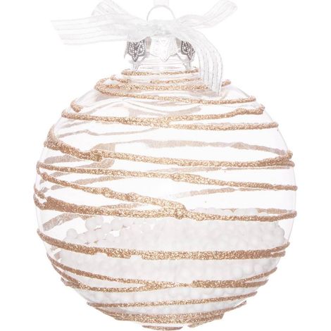 Pallina in polistirolo d.10cm bianco assortito - Feeric lights & christmas
