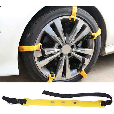10pcs bandes antidérapantes pneus 185‑225mm chaînes neige universelles sécurité voiture SUV camion (1/5)