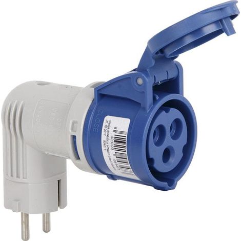 Adaptador Industrial 16a 230v Ip44 Clavija Schuko (1/3)