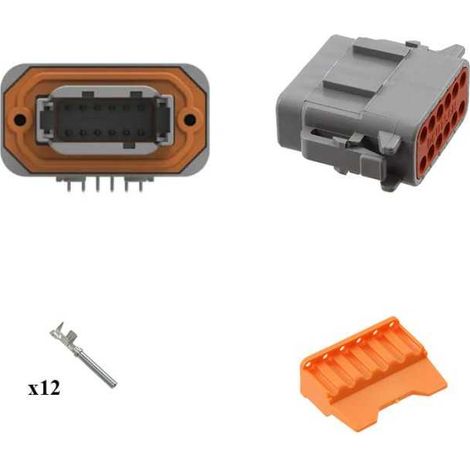 Kit Connecteur DTM13 series femelle 12 Voies PCB