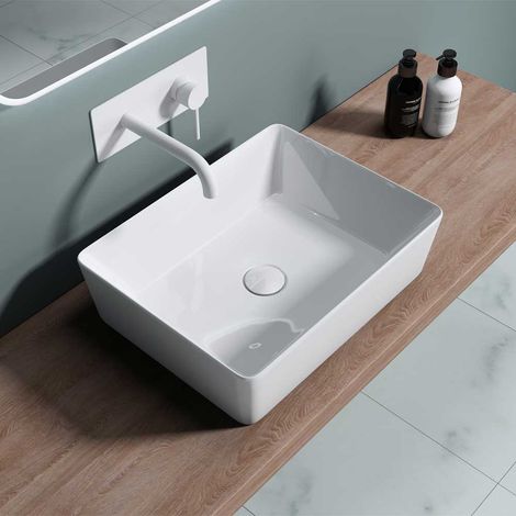 Durovin Bathrooms Countertop Sink Vessel - Rectangular Thin Rim 485 x 375 x 135mm