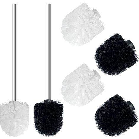 2 Pièces Brosse WC avec 4 Têtes de Brosse Remplaçables (1/5)