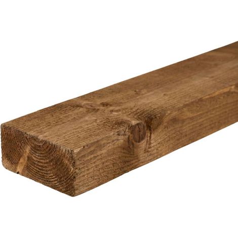 100mm x 200mm Brown Treated Garden Railway Sleeper 2.4m