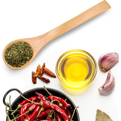 30 pièces de petites cuillères en bois naturel pour enfants, ustensiles de cuisine (1/5)