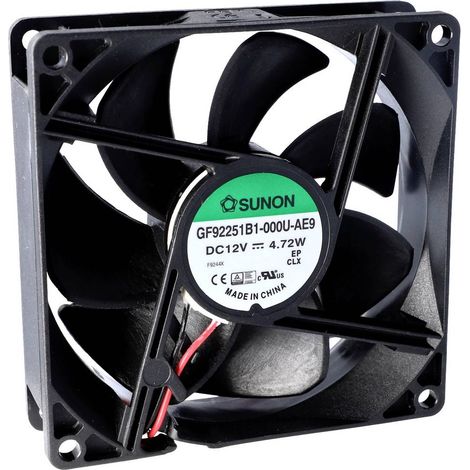 Sunon GE92252B3-000U-AE9 Ventola assiale 24 V/DC 110.4 m³/h (L x L x A) 25 x 92 x 92 mm