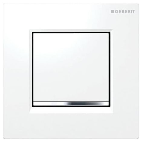 Geberit - Placca di comando pneumatica per orinali Tipo 30, bianco/cromo lucido/bianco 116.017.KJ.1 (1/4)