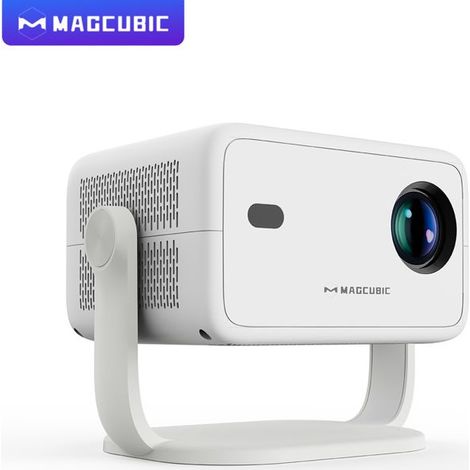 Magnécanique Natif 1080P 650 ANSI 4K Android 11 L018 360 °Projecteur avec m au point automatique Keystone Air Mouse Wifi6,Blanc (1/5)