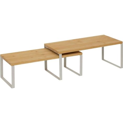 Lot de 2 Étagères Gigognes "Ordera" 40cm Beige (1/2)