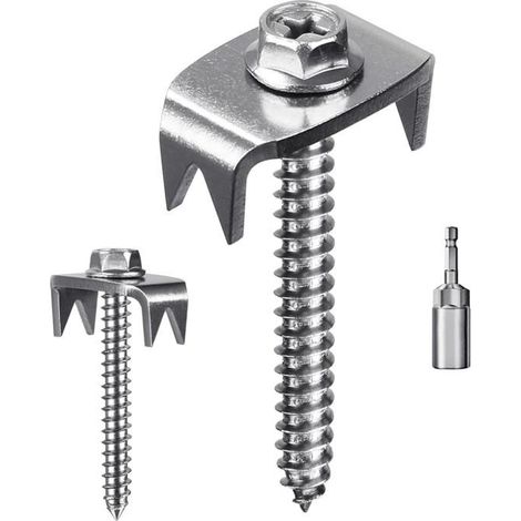 Agrafes de Clôture, Clous de Clôture pour Bois Tendre, Agrafes de Clôture en Fil Réutilisable, Vis pour Clôtures en Maille et Tissée (1/5)