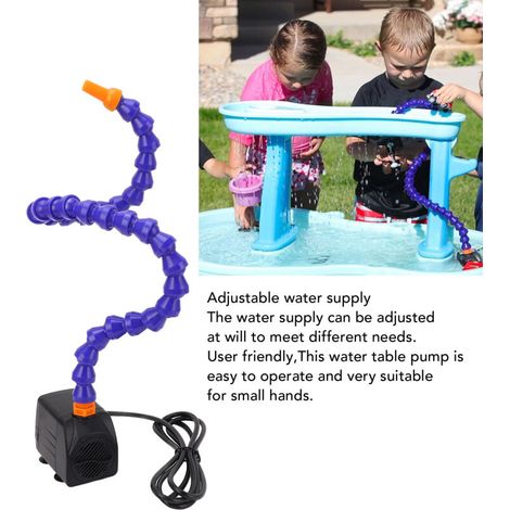 Pompe pour Table d'eau avec Tube Universel Retractable, Pompe Unidirectionnelle Adjustable de Jeu d'eau Splash pour Jouets EU Plug (1/4)