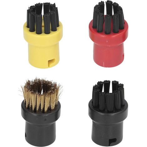 Tête brosse – petites brosses rondes – nettoyeur vapeur – compatible Karcher SC1 / SC2 / SC3 / SC4 / SC5 / SC7 (1/5)