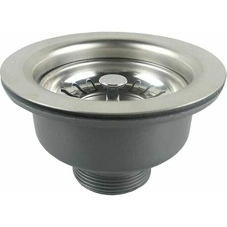 FENOPLASTICAQrity Bonde d'évier sans trop plein panier inox ø 110 mm 1½", Acier inoxydable + ABS (1/5)