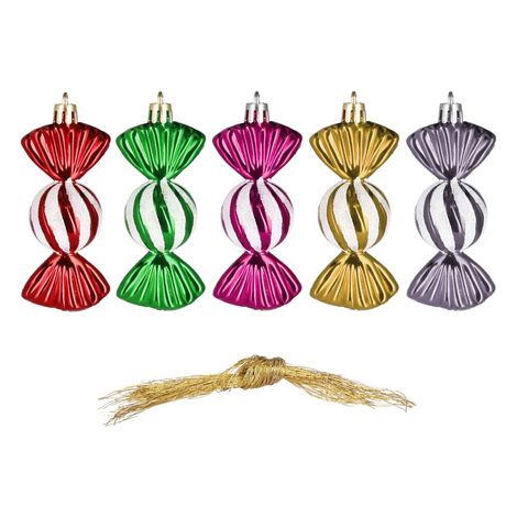 Weihnachtskugeln 5 Stück Weihnachtsschmuck Set Bonbons 6cm