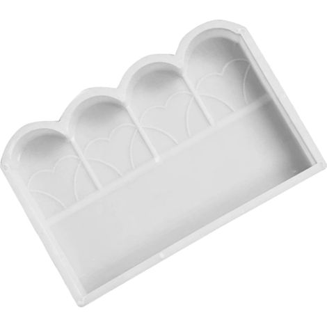 Moule Plastique pour Bordure de Jardin et Garde-Corps, Moule à béton pour clôture DIY, adapté aux terrasses et trottoirs, barrière extérieure Blanche (1/5)
