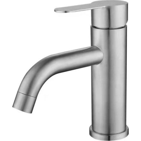 Robinet coudé en acier inoxydable brossé 304 coude chaud et froid corps principal haut poignée unique (1/5)