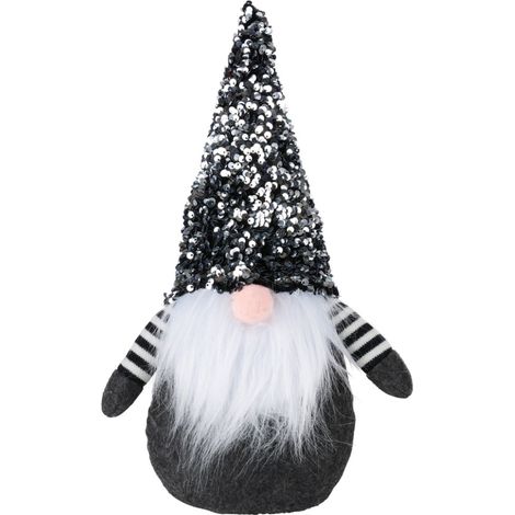 Arti Casa Poupée du Père Noël Noir H36xl14xL18cm (1/3)