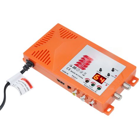 Adaptateur convertisseur coaxial UHF avec modulateur RF TV/AV et ANT+, et sélecteur de canal pour ordinateur portable de jeu Blu-ray HD, conversion vidéo numérique AV vers analogique coaxial NTSC TV (1/5)
