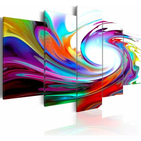 Tableau tourbillon arc-en-ciel - 200 x 100 cm (1/4)