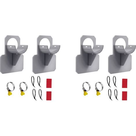 4 juegos de soportes para mangueras de piscina, accesorios para piscinas elevadas, accesorios para piscinas, mangueras para piscinas elevadas, gris