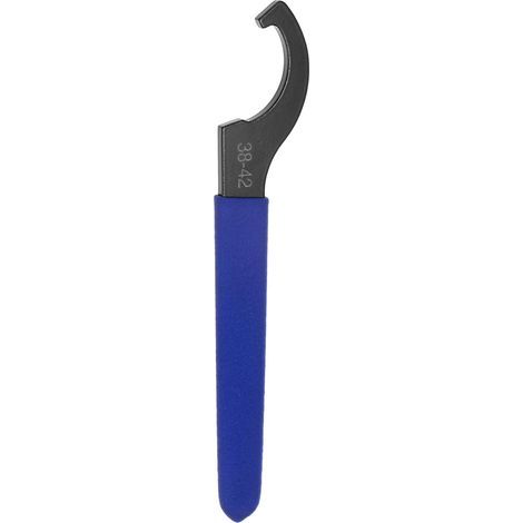 Stück – Stiftschlüssel – Schlagschrauber – Für 38–42 mm Sicherungsmuttern – Gehärteter Kohlenstoffstahl – Blauer, rutschfester Griff – Werkstattausrüstung – Schwarz und Blau – 16,7 x 3,4 cm (1/5)