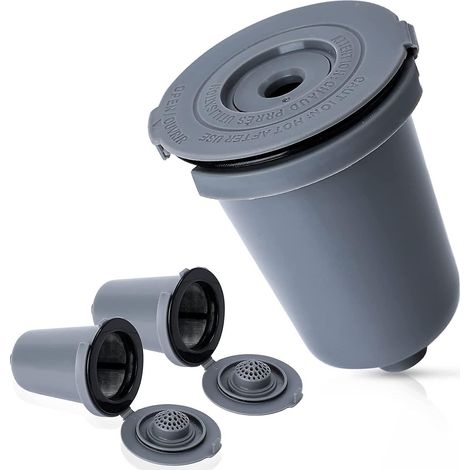 lot De 2 Filtres Caf Rutilisables Cuisinart Compatibles Avec Les Cafetires Usage Unique Cuisinart Ss-rfc, Tasses Filtrantes Grises Home Barista, (1/5)