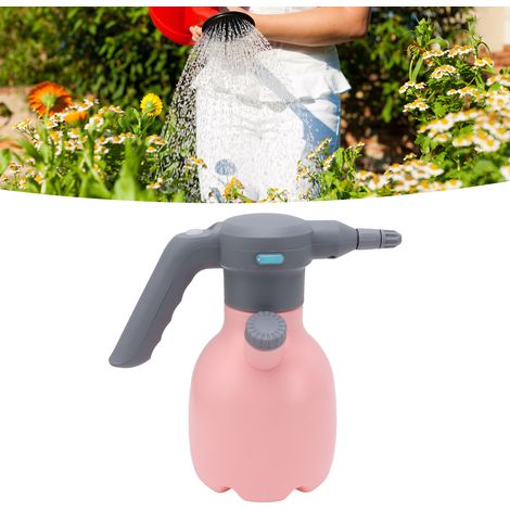 Pulvérisateur électrique, arrosoir électrique, désinfectant ménager, pulvérisateur d'arrosage, arrosage automatique, pulvérisateur de nettoyage, petit pulvérisateur rechargeable, rose, 1,5 L, avec têt (1/5)