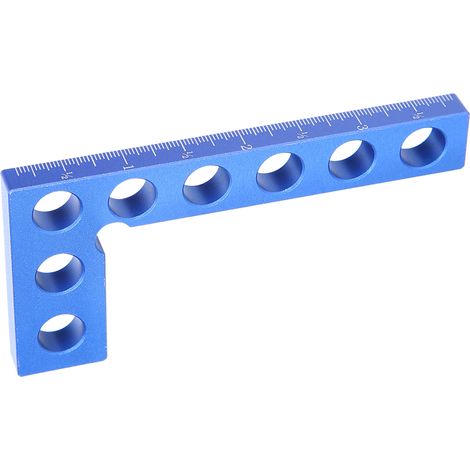 90°-Winkelmesser, Holzbearbeitungswerkzeug, Zolllineal 0–100 mm, Blau (1/5)