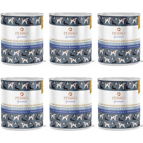 PERRO Gourmet Cabra con Batatas Alimento Húmedo para Perros 6 x 800 g (1/4)
