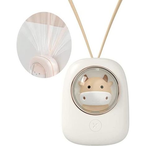 1 Nackenventilator, USB, 3 Geschwindigkeitsstufen, umweltfreundlicher Kunststoff, weiß, für den Außenbereich (1/5)
