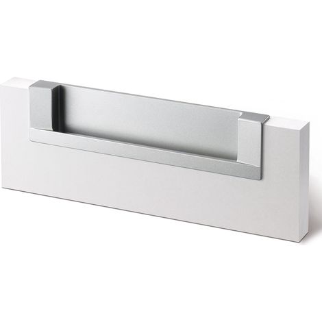 Tirador embutir aluminio 180mm plateado cajones muebles armarios 160mm ejes