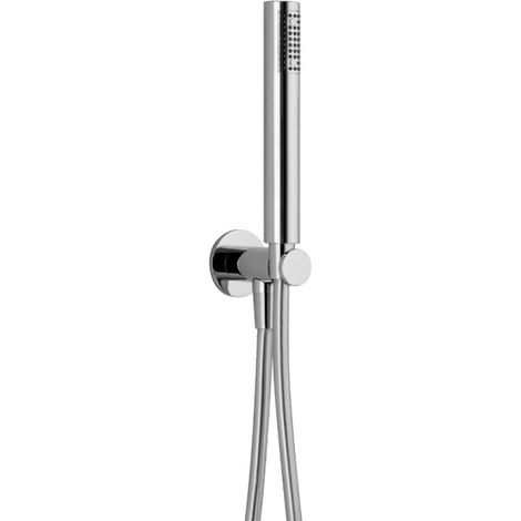 Kit douchette stylo complet chromé avec sortie d'eau douchette et flexible 150 cm - THEWA KI046CR
