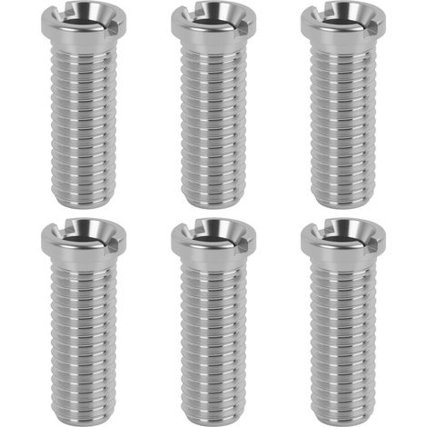 6 PCS - Vis Creuse - Bonde Évier - Acier Inoxydable - Résistant à la Corrosion - Pour Cuisine et Salle de Bain - Argent - M12 x 35 mm